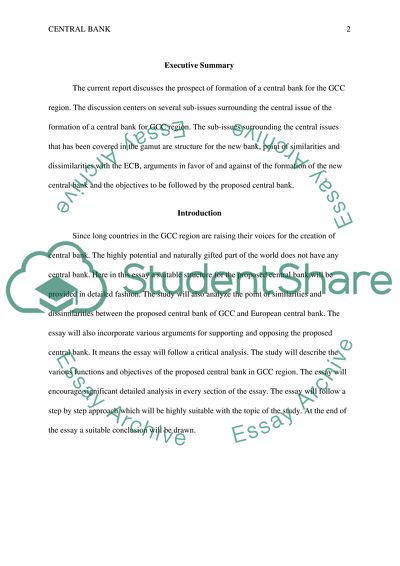 Central Bank Formation in the GCC Region