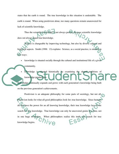 The Theory of Positivism in Science