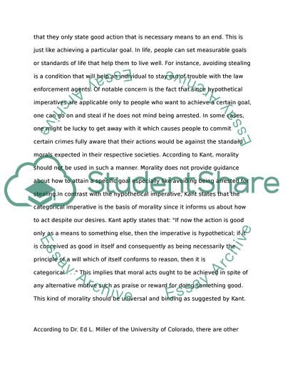 The Examination of Kants Grounding for the Metaphysics of Morals