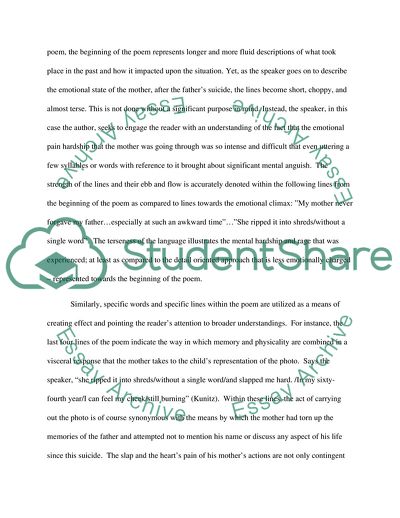 The Portrait by Stanley Kunitz