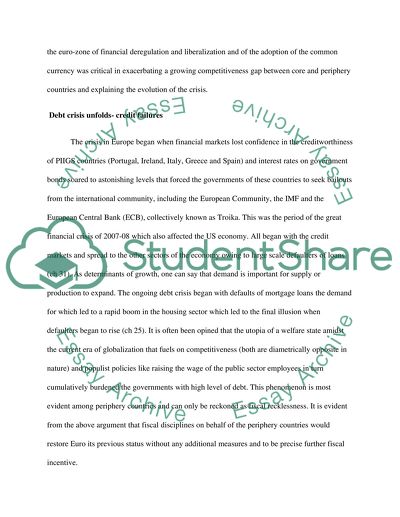 The European Debt Crisis through Economic Theory