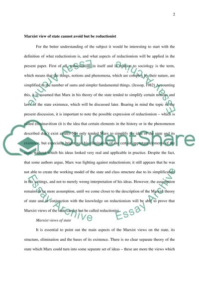 The Marxist Theory of State