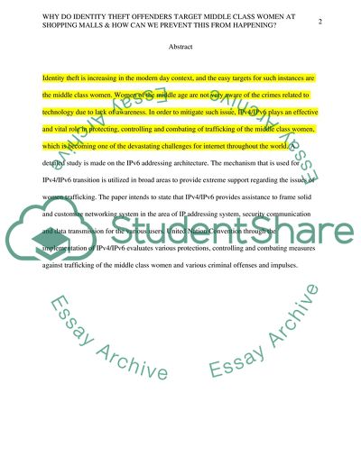 Identity Theft Offenders Target Middle-Class Women at Shopping Malls