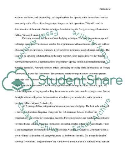 Case Analysis of Currency Risk Management