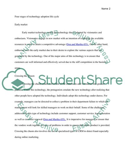 Managing Customer Relationships: The Technology Adoption Life Cycle