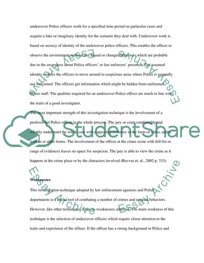 Undercover Police Officers