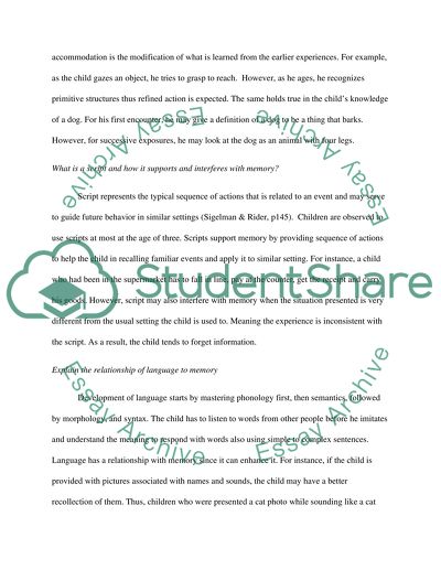 Relationship of Cognition to Developmental Theories