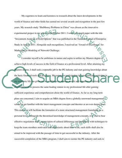 Masters Program for Finance in Olin Business School