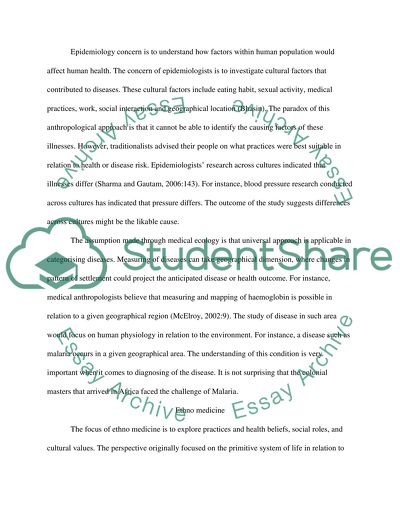 Anthropologists Understanding of Human Health