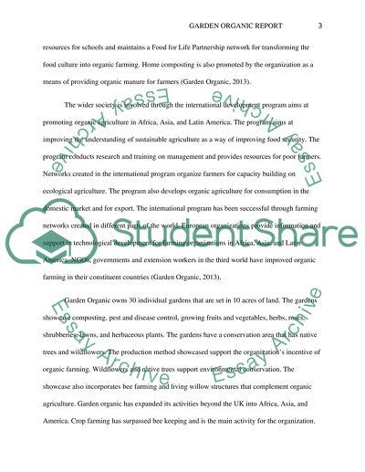 Garden Organic Report