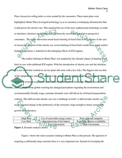 Better Place: Shifting Paradigms in the Automotive Industry