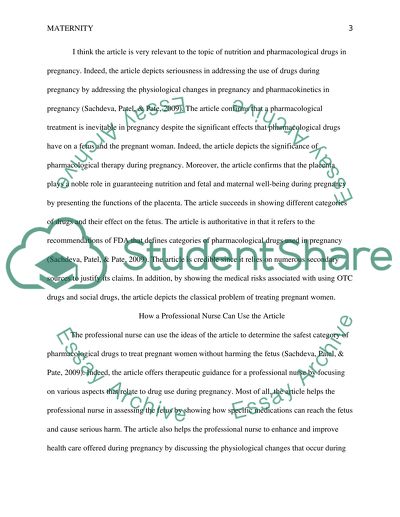 Nutrition and Pharmacological Drugs in Pregnancy