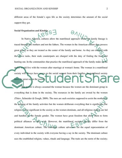 Social Organization and Kinship