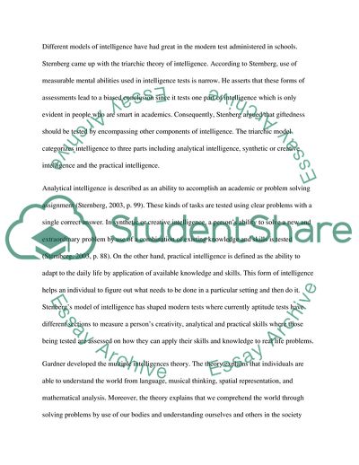 Major Models of Intelligence and Their Influence on Modern Tests