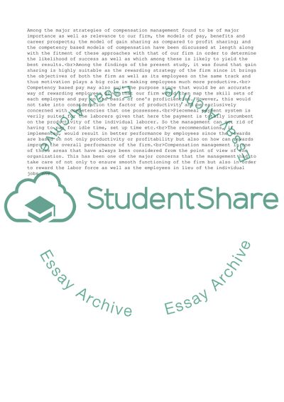 Compensation Management