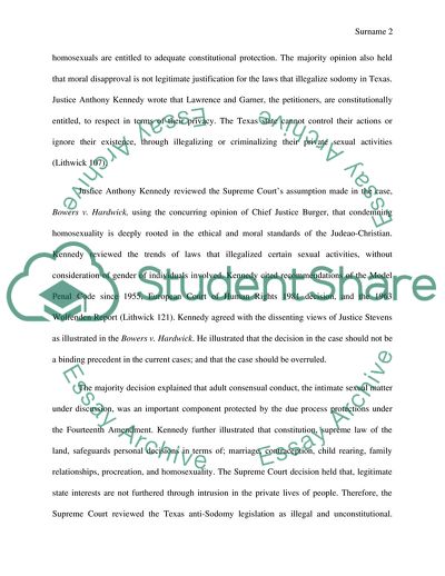 U.S. Supreme Court Ruling: Lawrence vs Texas