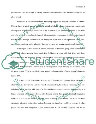 Fieldwork observaion