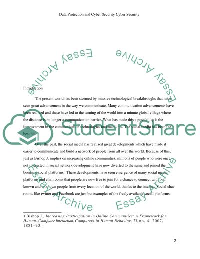 Data Protection and Cyber Security Issues