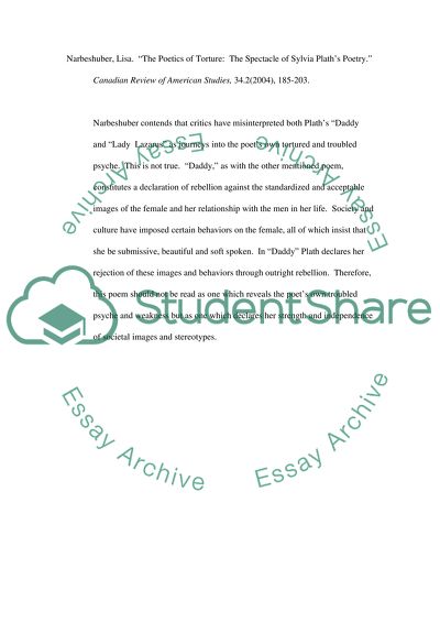 Critical Analysis of Sylvia Plaths Daddy