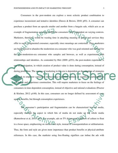 Post-Modernism and its Impact on Current Marketing Thought