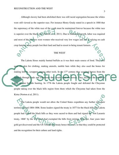 Reconstruction and the west