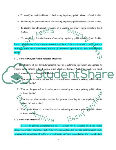 Personal Barriers of E-Learning