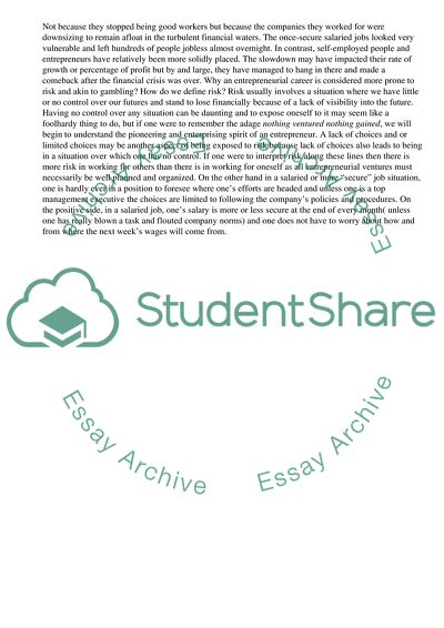 Are Entrepreneurs Essentially Gamblers