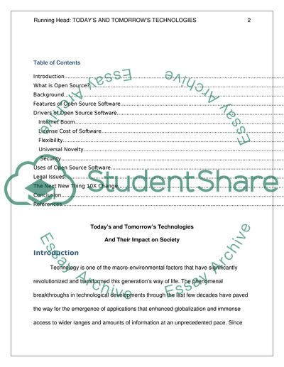 Todays and Tomorrows Technologies