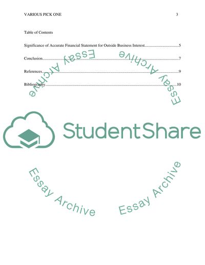 Significance of Accurate Financial Statement for Inside and Outside Stakeholders
