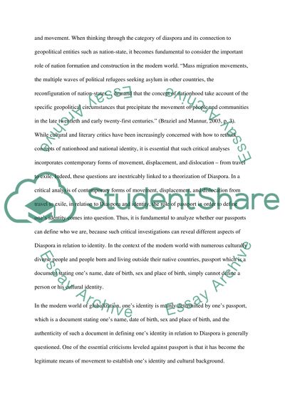 The Authenticity of Ones Identity Created by the Passport