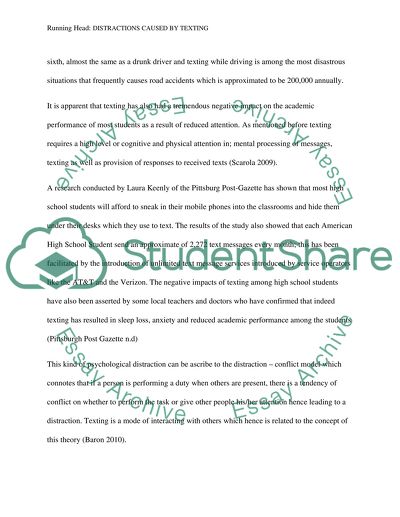 Texting : How Distracting Can It Be