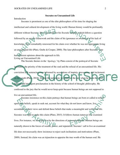 Socrates on Unexamined Life