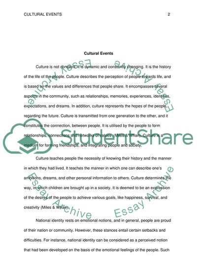 The Significance of Cultural Events