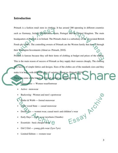 The Main Reason for the Success of Primark Company