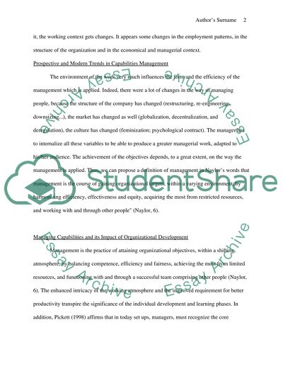 Modern Trends in Capabilities Management