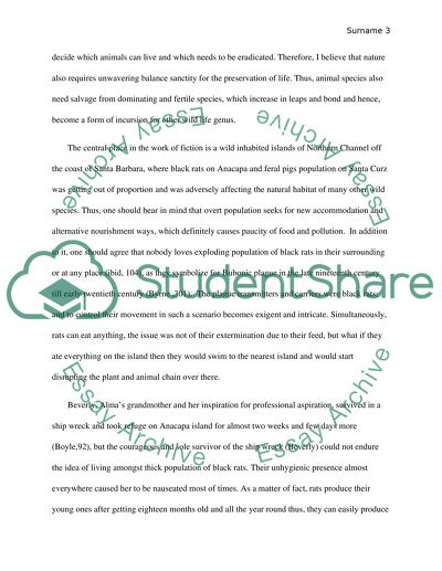 Analysis of When the Killings Done by T.C.Boyle