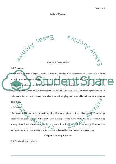 Importance of Gold as an Asset Class