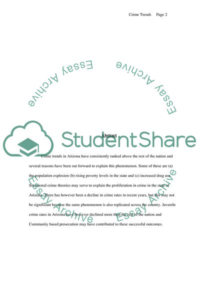 Crime Trends in Arizona