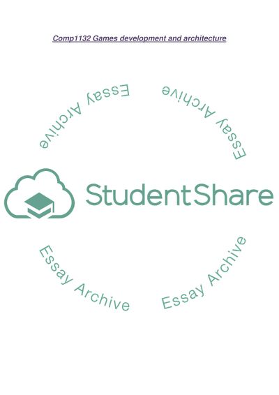 Games Development and Architecture