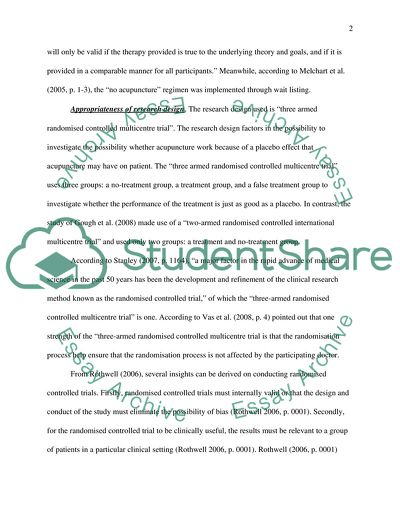 Critical Appraisal of the Research about Traditional Chinese Medicine and Acupuncture by Melchart