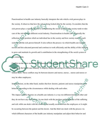 The Effect of Three Sociological Theories