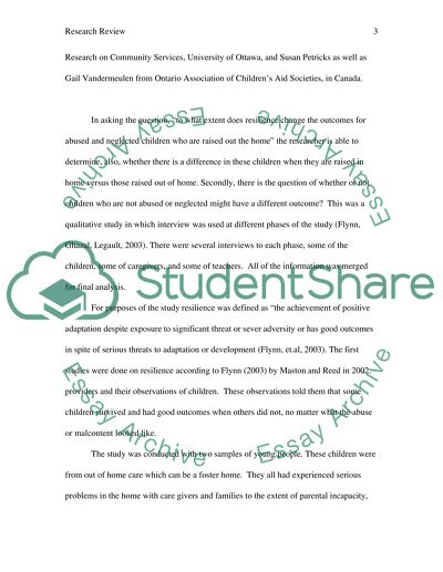 Child Abuse Book Report/Review