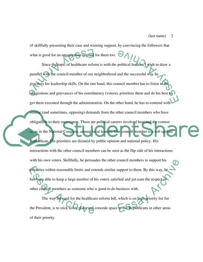 Healthcare Reform Bill