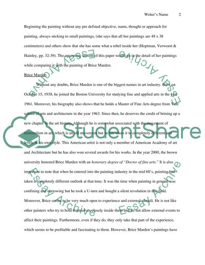 Artist reaserch and comparison