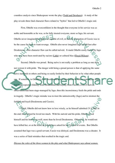 Analysis of Shakespeares Othello