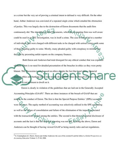 Auditing Problems of Enron and Arthur Andersen