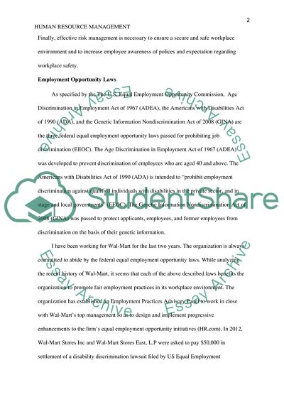 Human Resource Management: Trends in the Workplace