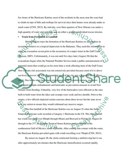 Hurricane Katrina Occurrence