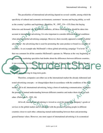 International Advertising