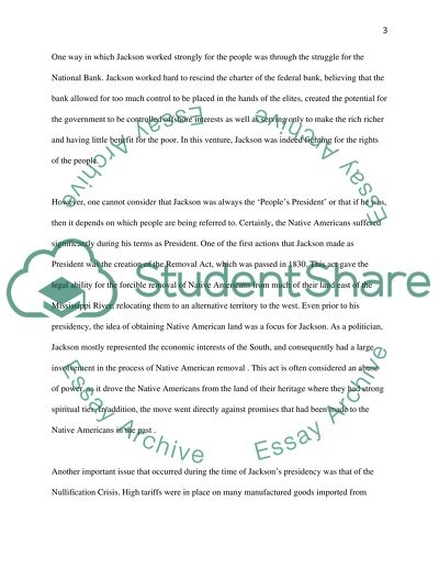 Andrew Jackson was called the Peoples President